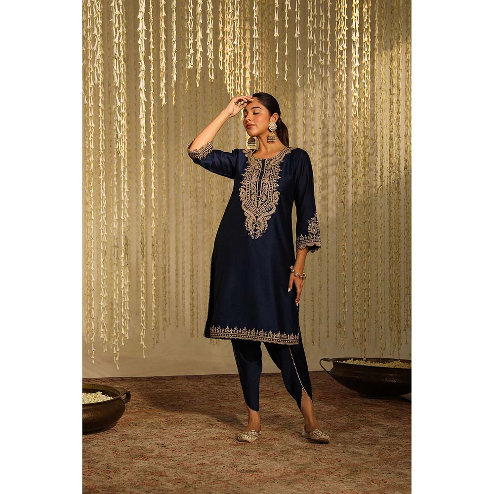 Sheetal Batra Amara Kurta & Dhoti-Blue (Set of 2)