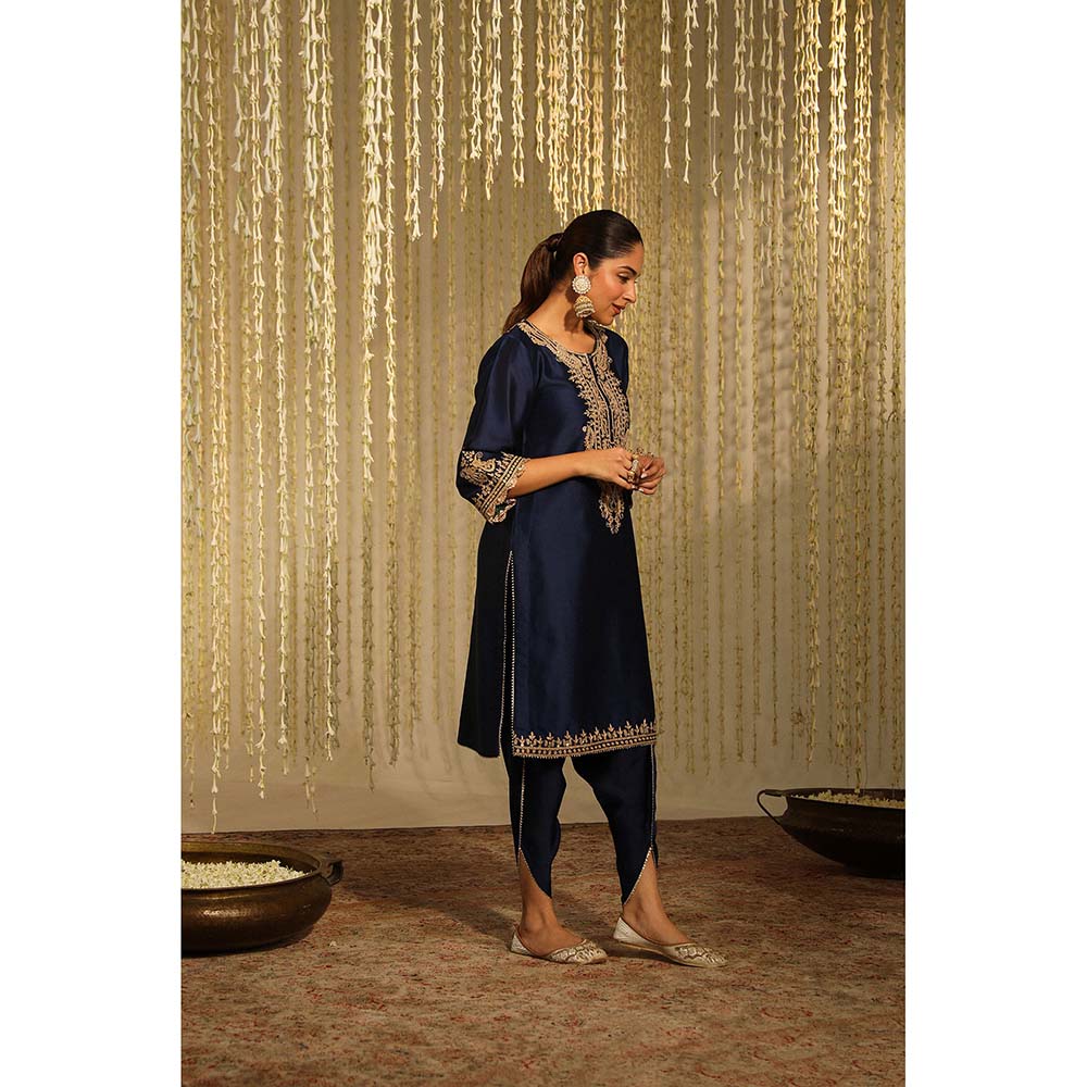 Sheetal Batra Amara Kurta & Dhoti-Blue (Set of 2)