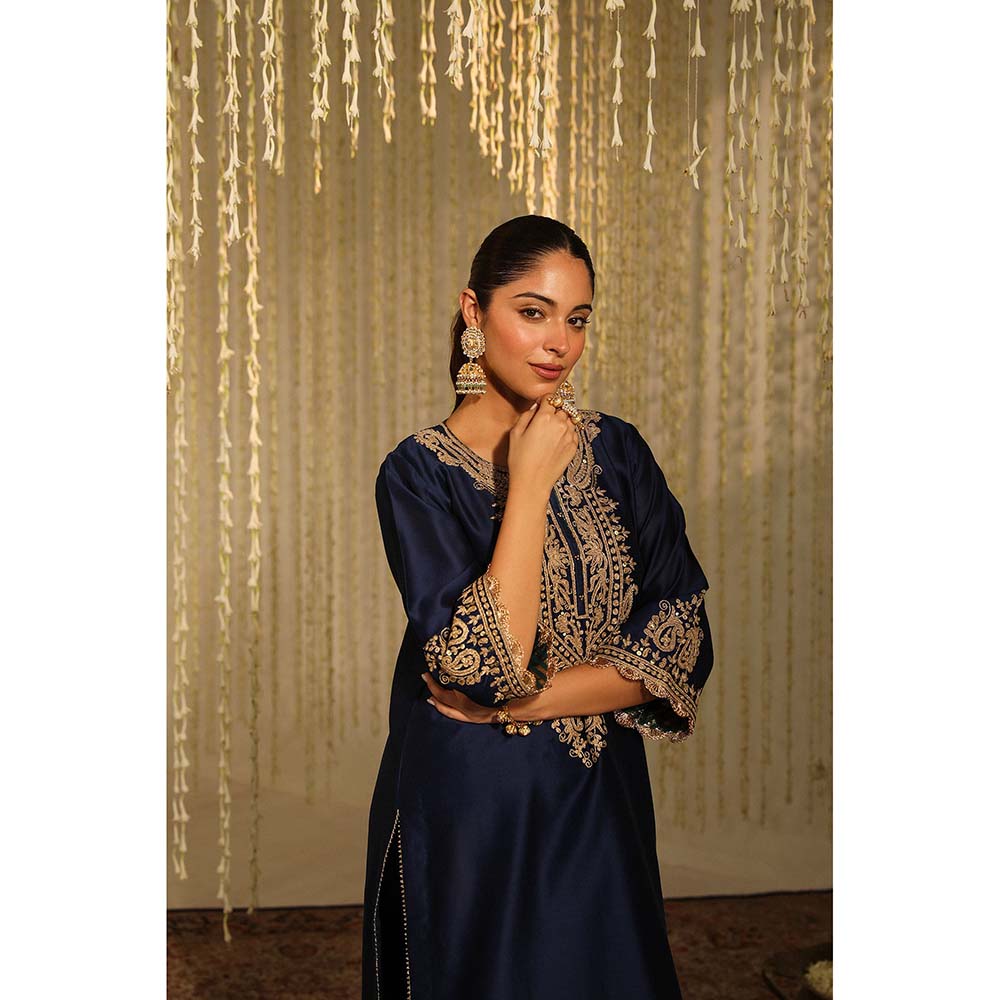 Sheetal Batra Amara Kurta & Dhoti-Blue (Set of 2)