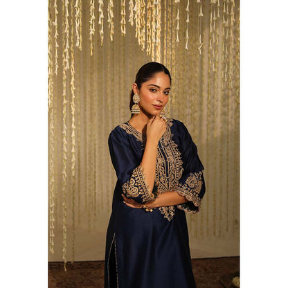 Sheetal Batra Amara Kurta & Dhoti-Blue (Set of 2)