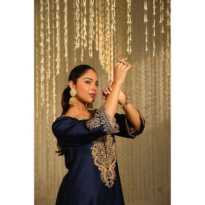 Sheetal Batra Amara Kurta & Dhoti-Blue (Set of 2)