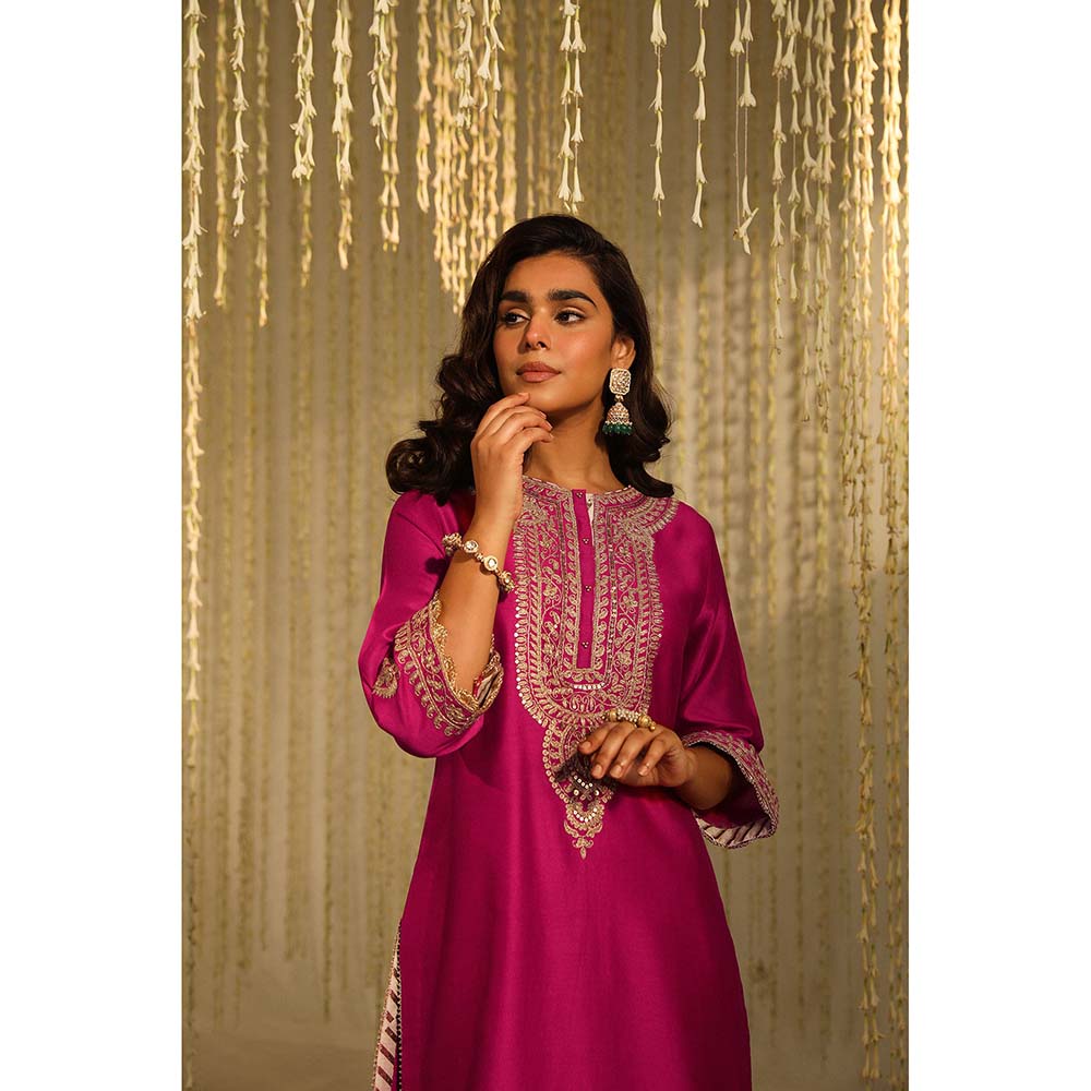 Sheetal Batra Enisa Kurta & Dhoti-Pink (Set of 2)