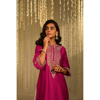 Sheetal Batra Enisa Kurta & Dhoti-Pink (Set of 2)