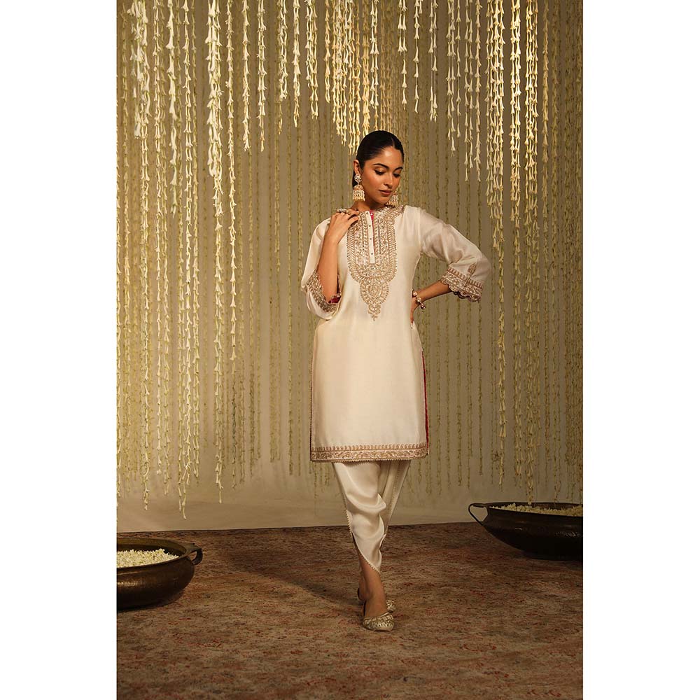 Sheetal Batra Enisa Kurta & Dhoti-Ivory (Set of 2)
