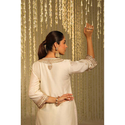 Sheetal Batra Enisa Kurta & Dhoti-Ivory (Set of 2)