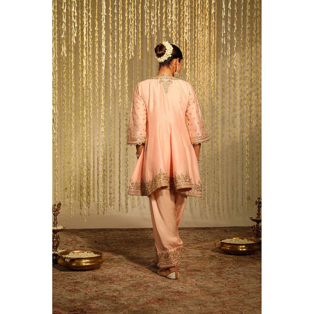 Sheetal Batra Warizah Kurta & Salwar with Dupatta-Pink (Set of 3)