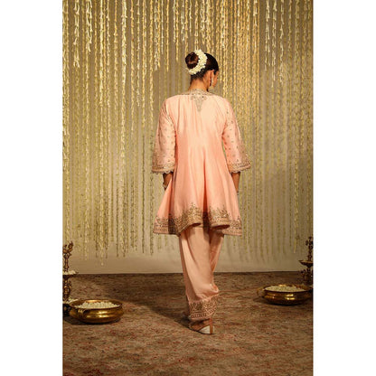 Sheetal Batra Warizah Kurta & Salwar with Dupatta-Pink (Set of 3)