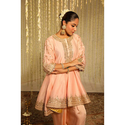 Sheetal Batra Warizah Kurta & Salwar with Dupatta-Pink (Set of 3)