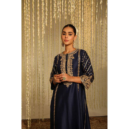 Sheetal Batra Sabirah Kurta & Palazzo with Dupatta-Blue (Set of 3)