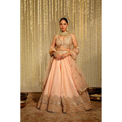 Sheetal Batra Aasiya Lehenga & Blouse with Dupatta-Pink (Set of 3)