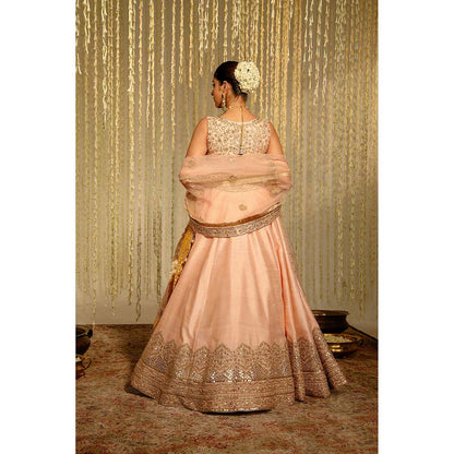 Sheetal Batra Aasiya Lehenga & Blouse with Dupatta-Pink (Set of 3)