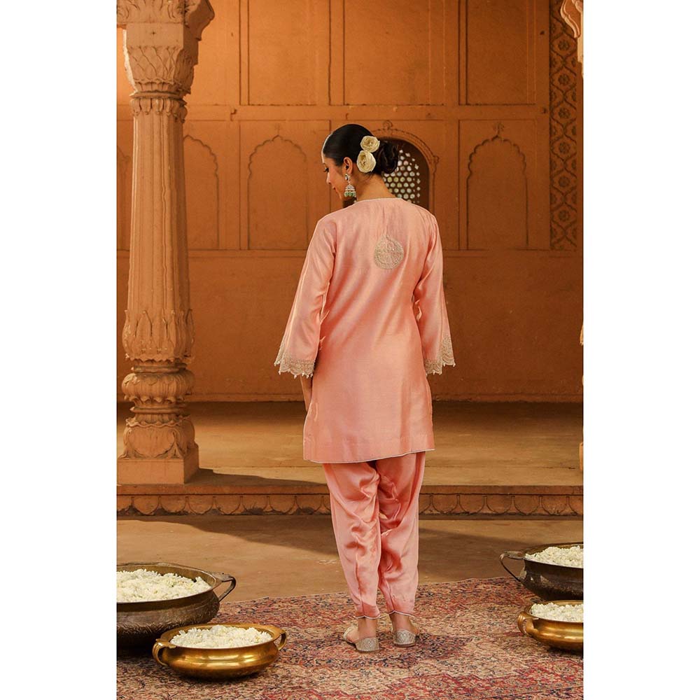 Sheetal Batra Pink Short Kurta With Salwar (Set of 2)