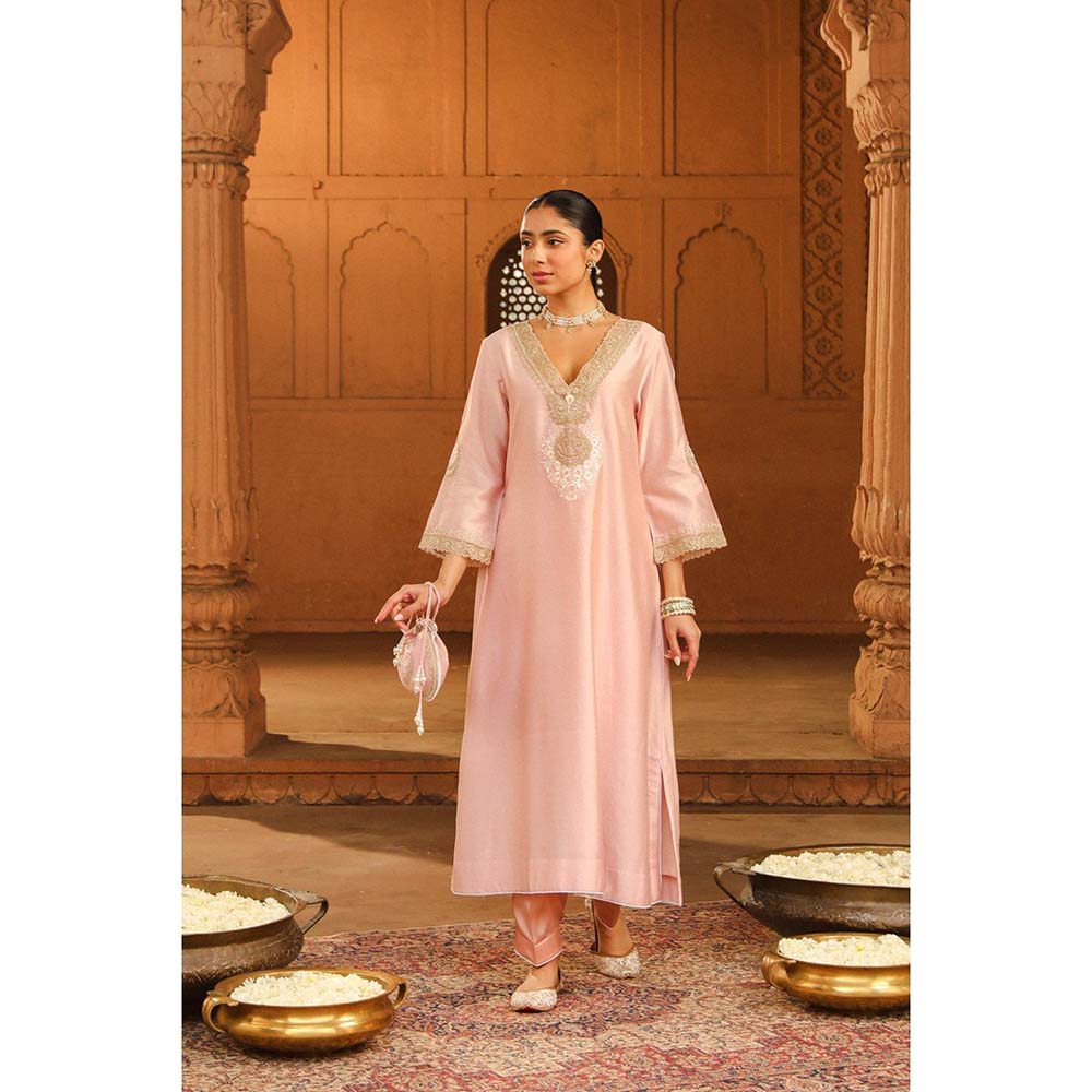 Sheetal Batra Pink Kurta With Pant (Set of 2)