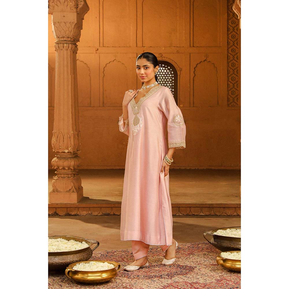 Sheetal Batra Pink Kurta With Pant (Set of 2)