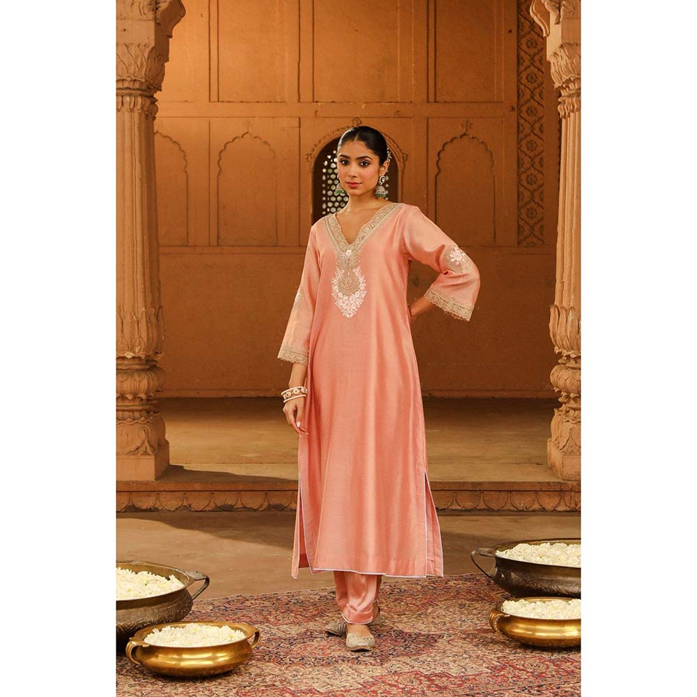 Sheetal Batra Pink Kurta With Pant (Set of 2)