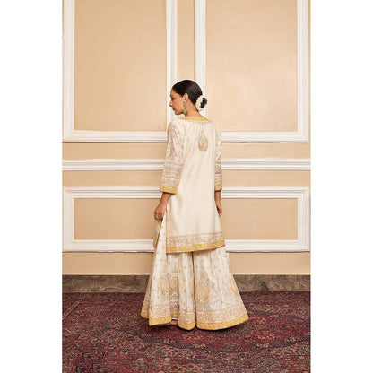 Sheetal Batra Ivory Kurta With Sharara And Dupatta (Set of 3)