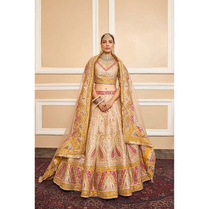 Sheetal Batra Multicolour Lehenga With Blouse And Dupatta (Set of 3)