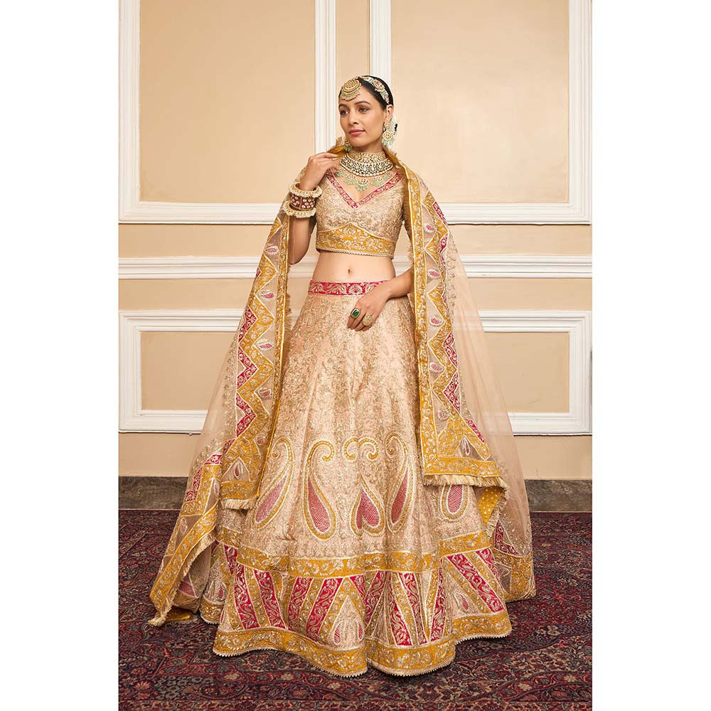 Sheetal Batra Multicolour Lehenga With Blouse And Dupatta (Set of 3)