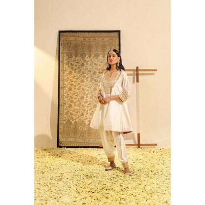 Sheetal Batra Ivory Fayaaz Kurta with Salwar (Set of 2)