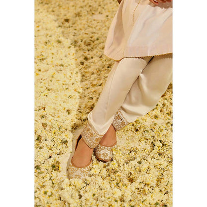 Sheetal Batra Ivory Shaheen Kurta with Salwar (Set of 2)