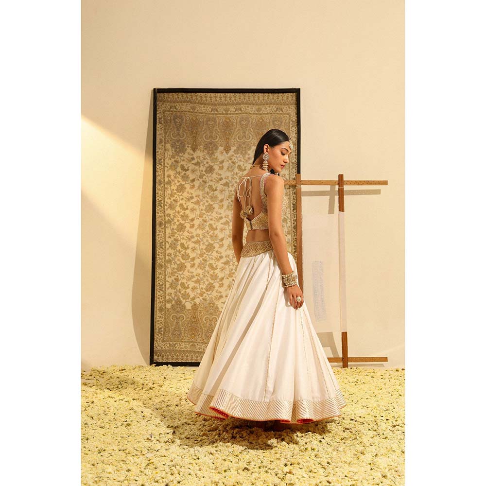 Sheetal Batra Ivory Aayan Blouse with Lehenga and Dupatta (Set of 3)