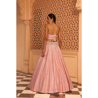 Sheetal Batra Humeyra Rose Pink Lehenga with Blouse and Dupatta (Set of 3)
