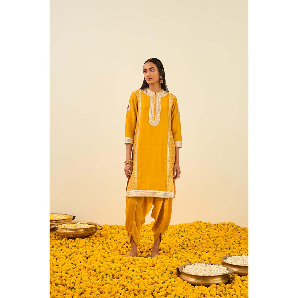 Sheetal Batra Yellow Kurta with Dhoti (Set of 2)