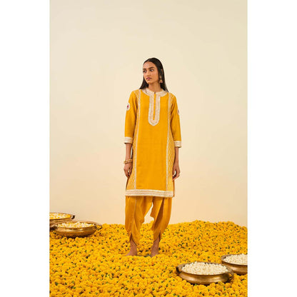 Sheetal Batra Yellow Kurta with Dhoti (Set of 2)