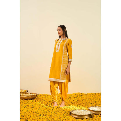 Sheetal Batra Yellow Kurta with Dhoti (Set of 2)