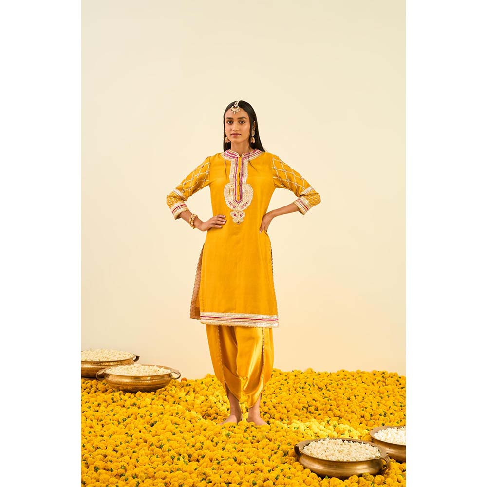 Sheetal Batra Yellow Kurta with Dhoti (Set of 2)