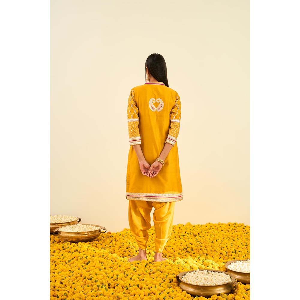 Sheetal Batra Yellow Kurta with Dhoti (Set of 2)
