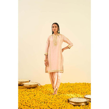 Sheetal Batra Pink Kurta with Dhoti (Set of 2)