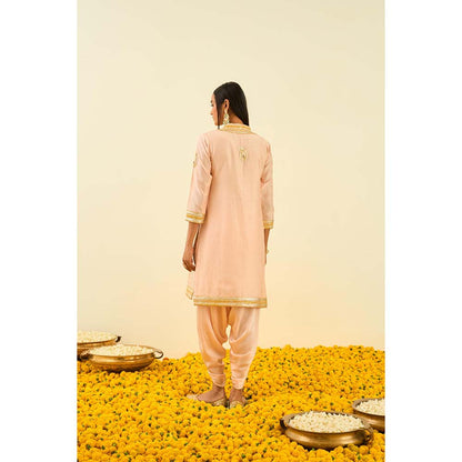 Sheetal Batra Pink Kurta with Dhoti (Set of 2)