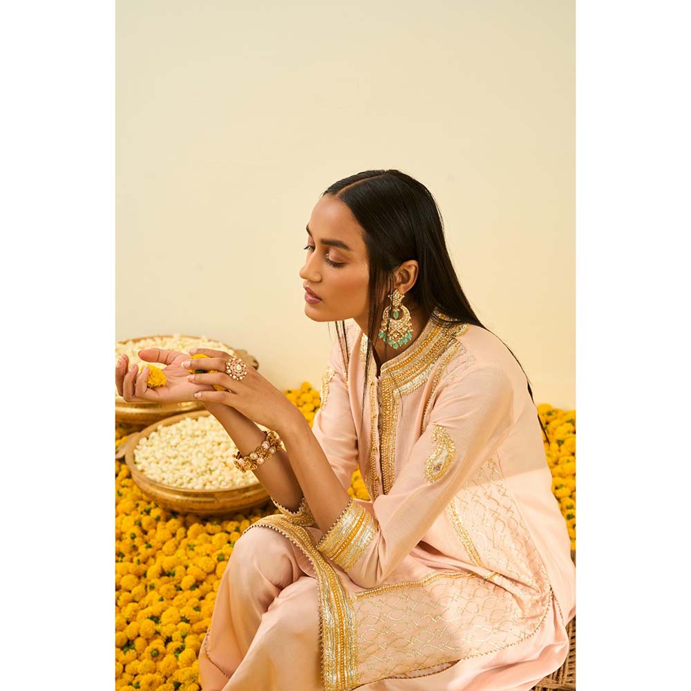 Sheetal Batra Pink Kurta with Dhoti (Set of 2)