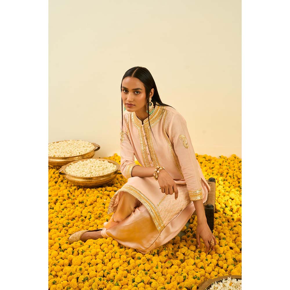 Sheetal Batra Pink Kurta with Dhoti (Set of 2)