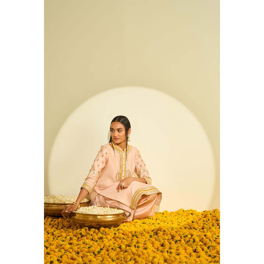 Sheetal Batra Pink Kurta with Dhoti (Set of 2)