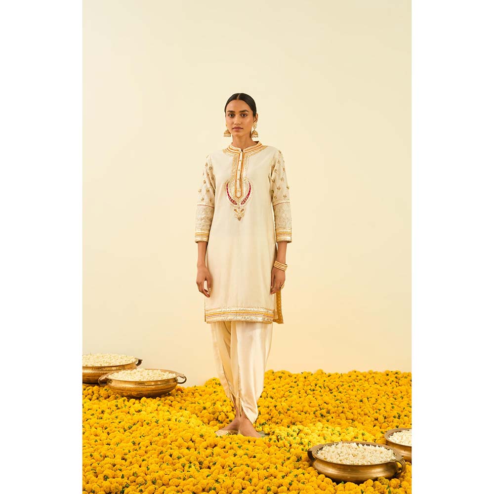 Sheetal Batra Ivory Kurta with Dhoti (Set of 2)