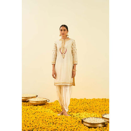 Sheetal Batra Ivory Kurta with Dhoti (Set of 2)