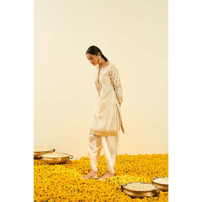Sheetal Batra Ivory Kurta with Dhoti (Set of 2)