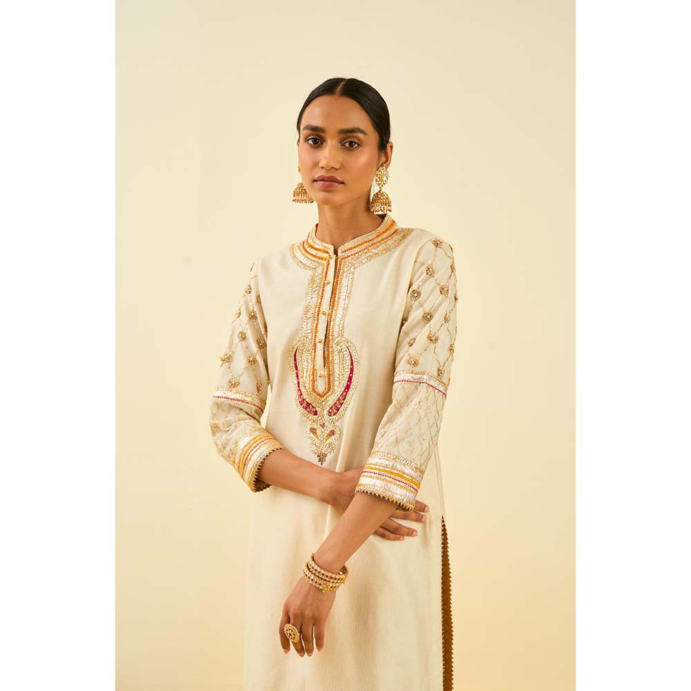 Sheetal Batra Ivory Kurta with Dhoti (Set of 2)