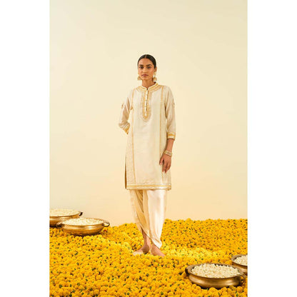 Sheetal Batra Ivory Kurta with Dhoti (Set of 2)