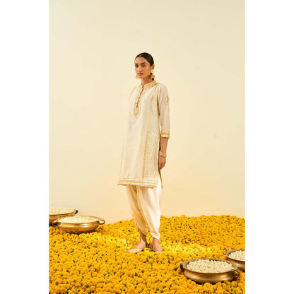 Sheetal Batra Ivory Kurta with Dhoti (Set of 2)
