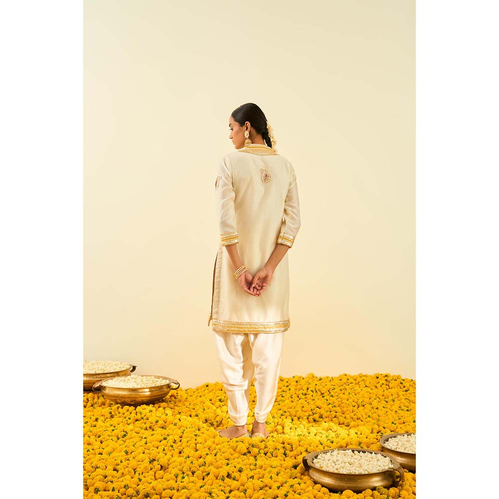Sheetal Batra Ivory Kurta with Dhoti (Set of 2)