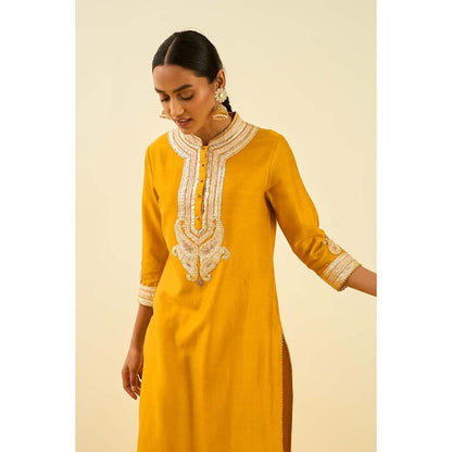 Sheetal Batra Yellow Kurta with Palazzo (Set of 2)