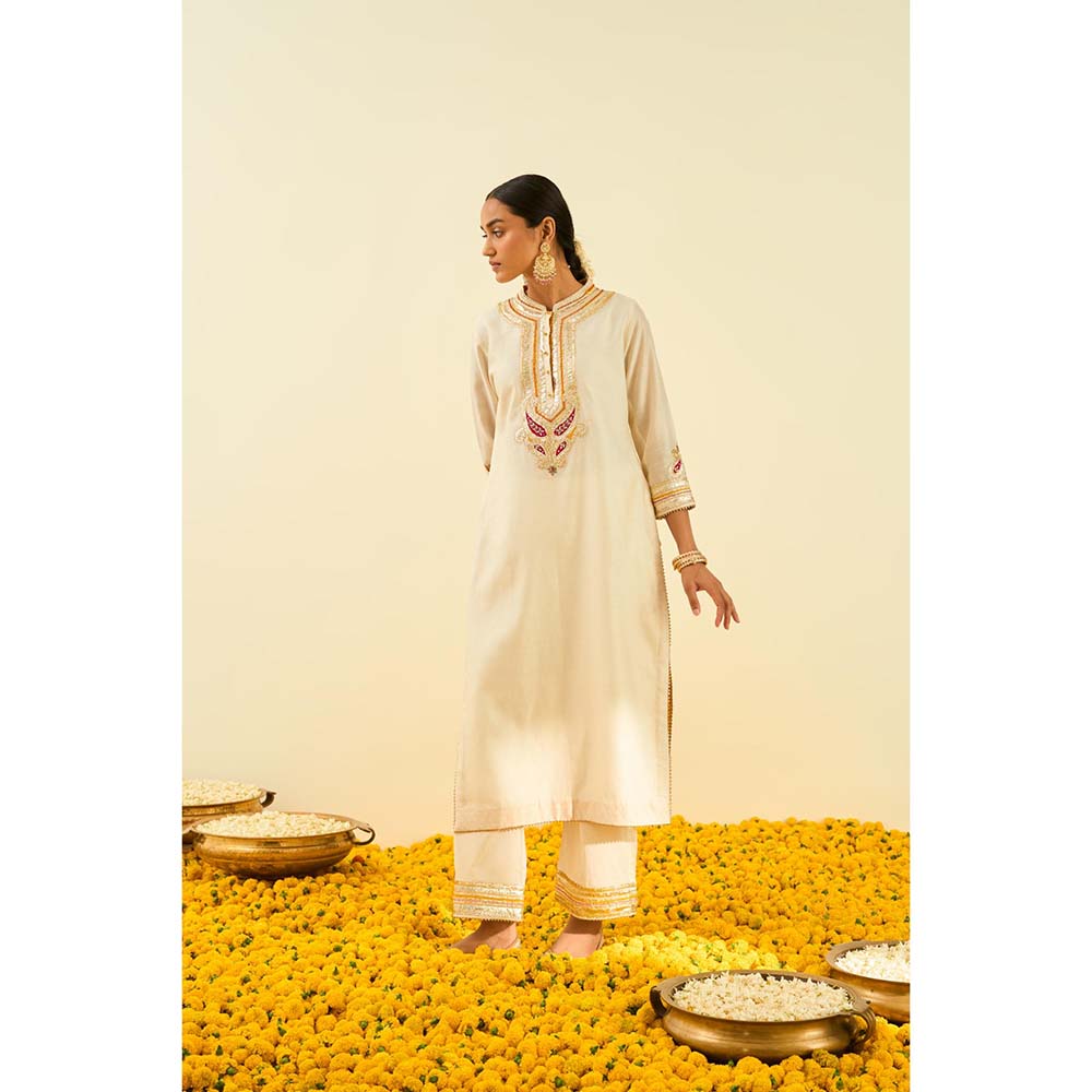 Sheetal Batra Ivory Kurta with Palazzo (Set of 2)