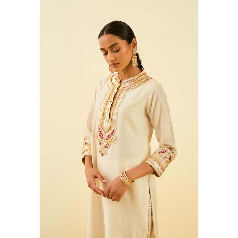 Sheetal Batra Ivory Kurta with Palazzo (Set of 2)