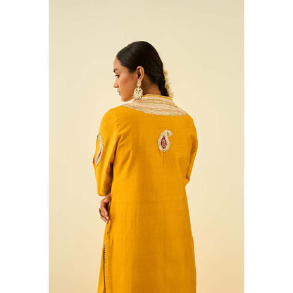 Sheetal Batra Yellow Kurta with Palazzo (Set of 2)