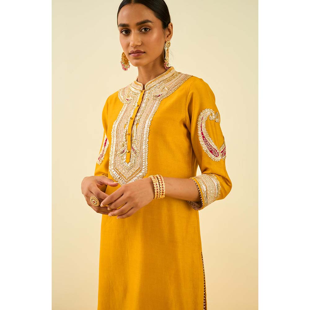 Sheetal Batra Yellow Kurta with Palazzo (Set of 2)