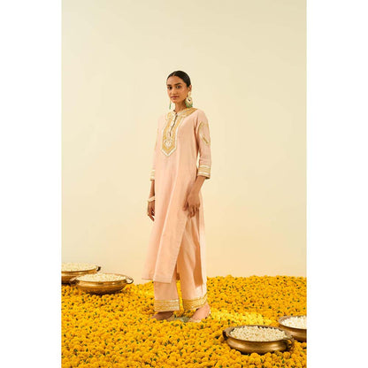 Sheetal Batra Pink Kurta with Palazzo (Set of 2)