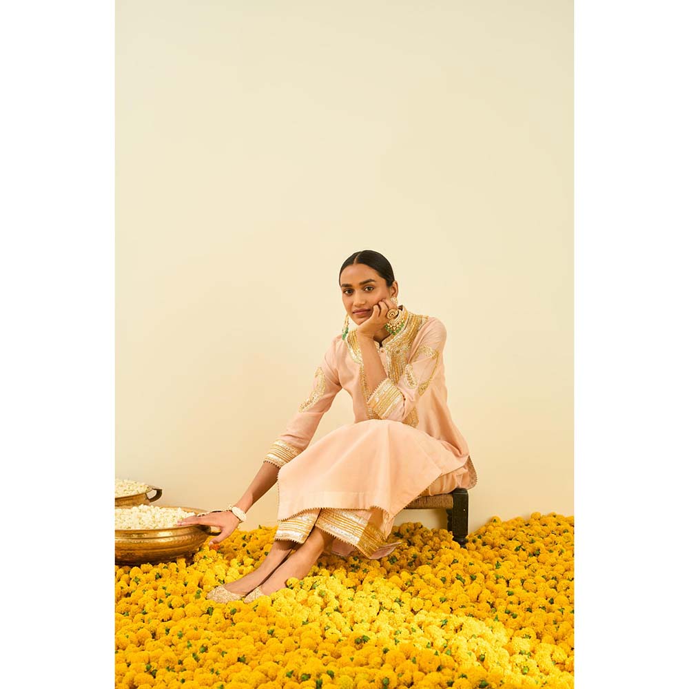 Sheetal Batra Pink Kurta with Palazzo (Set of 2)